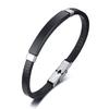 Individuelles dünnes Lederarmband, personalisierbares verstellbares Armband, Punk-Leder-Wrap für Damen und Herren