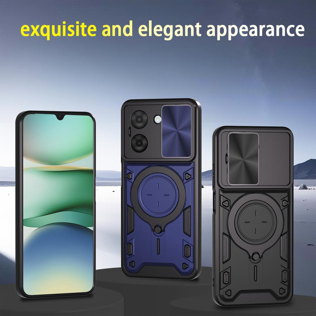 Dla Xiaomi Redmi A5 4G 173,3 mm (Wersja europejska) Etui Zsuwane Aparat Magnetyczny Pierścień Stojak Pokrowiec Odporny na Wstrząsy Capa Armor Funda