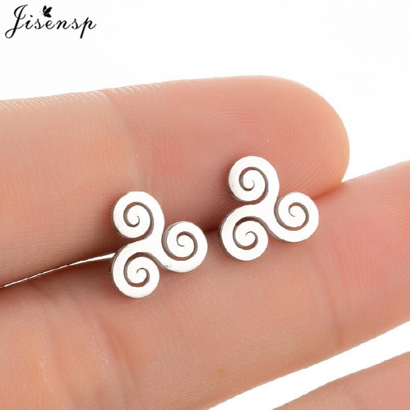 Ethnic Sun Totem Stud Earrings Personality Stainless Steel Heart Key Lock Arrow Earings for Women Geometric Jewelry Oorbellen