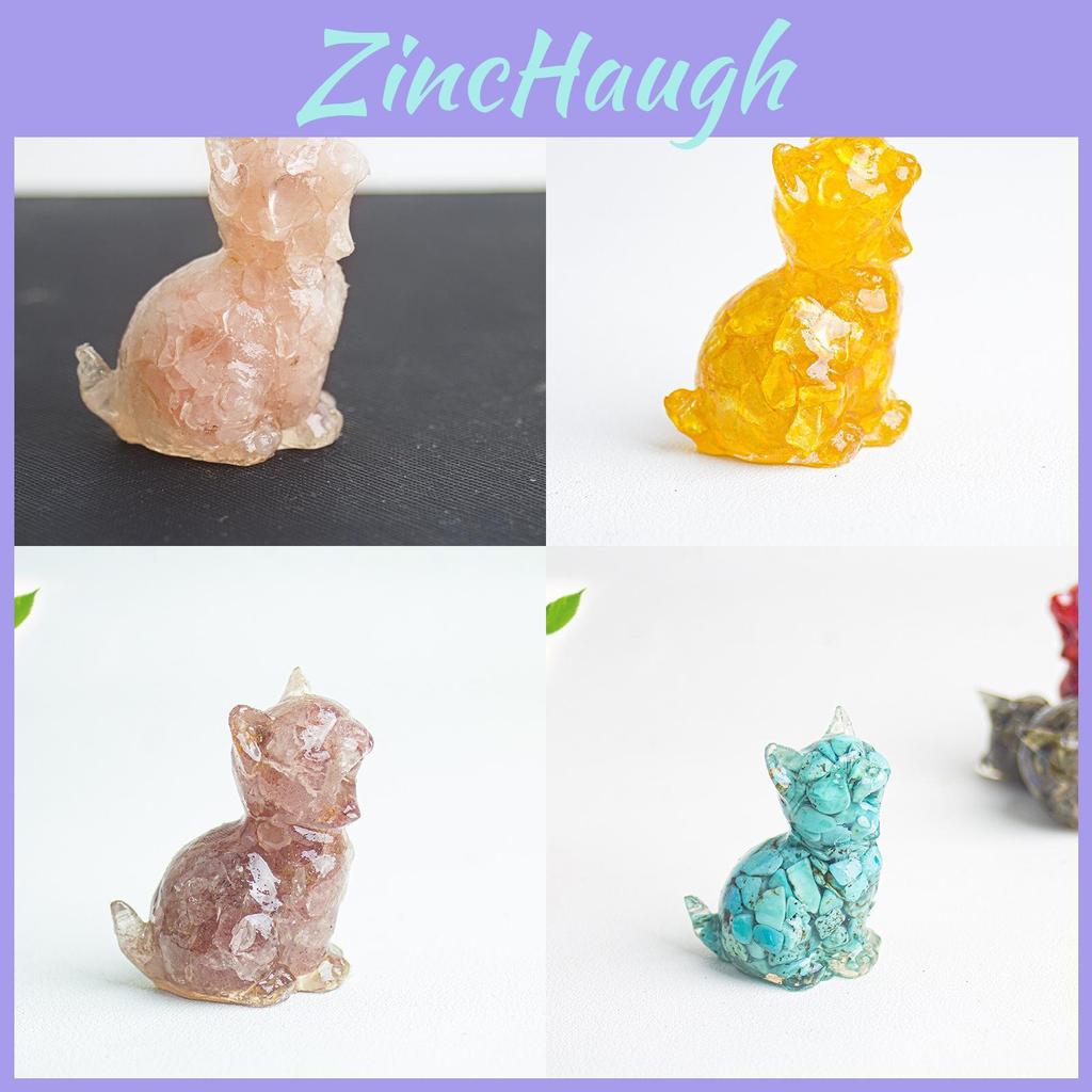 Crystal Resin Animal Decor Hatching Cat Office Home Tabletop Ornament For Gift Decor