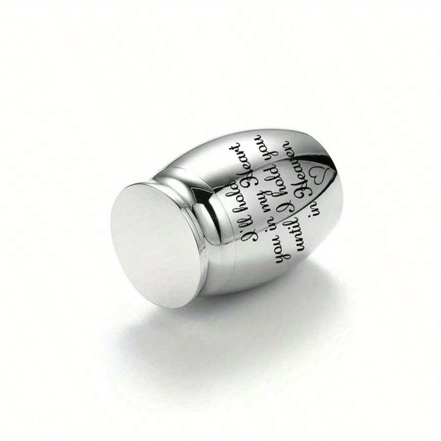 Small Keepsake Urns For Human Pet Ashes 1.57 Inch Mini Cremation Urns For Ashes Aluminum Alloy Memorial Ashes Holder-I'll Hold You In My Heart Until