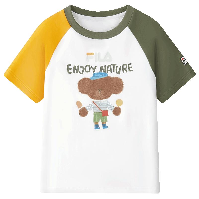 FILA Kids Cute Pet Collaboration Short Sleeve T-Shirt 130