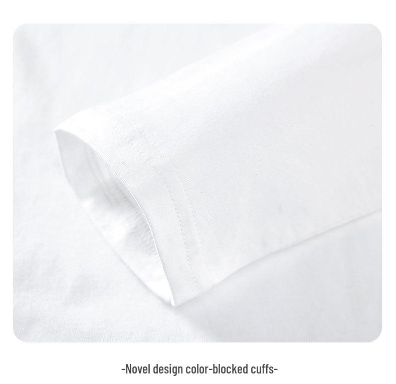 Children's Cotton Autumn Long-Sleeve Round Neck Top - Trendy Loose Fit Korean Style T-Shirt for Boys