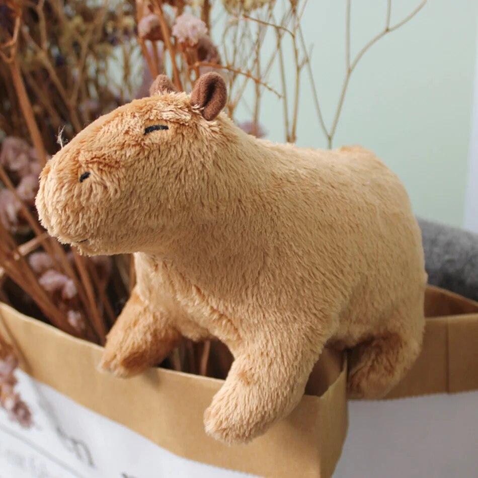 30 cm/20 cm Capybara Plüsch Simulation Capibara Anime Fluffty Spielzeug Kuscheltiere Weiche Puppe Kinder Geburtstag Geschenk Senden Aufkleber