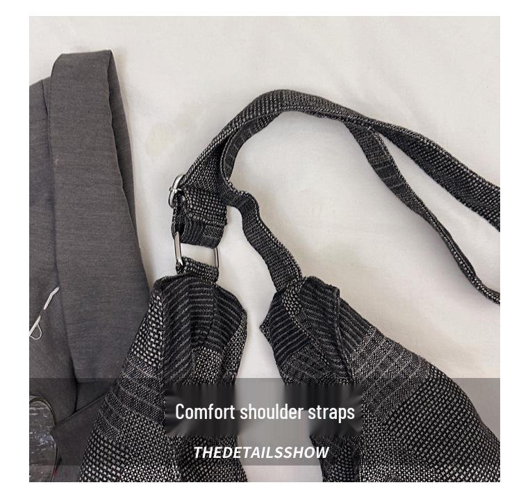 Korean Style Denim One-Shoulder Bag - 2026 Versatile Large Capacity Crossbody for School & Commute