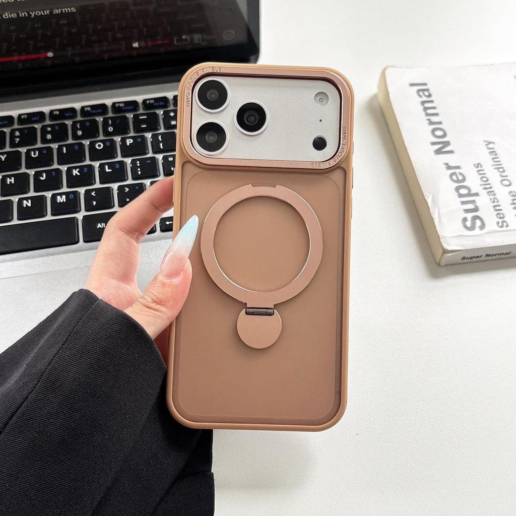 Apple 15 Pro Max/17 Pro Max Phone Case with Invisible Magnetic Rotatable Bracket