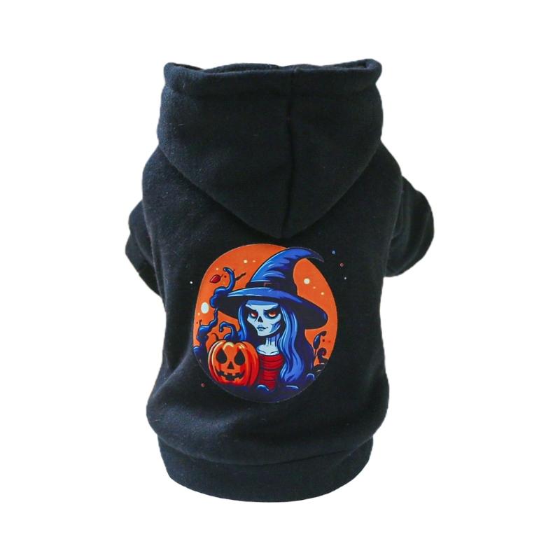 Cat Halloween Costume Hooded Shirt Dog Clothes Photo Props Costume Pet Sweater M