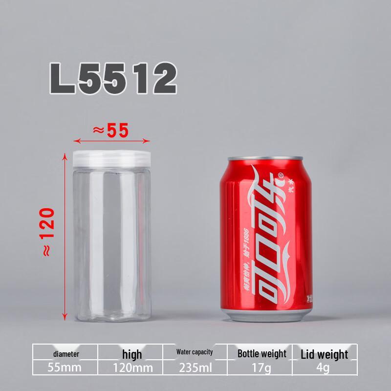 Transparent Food Grade Plastic Storage Bottle