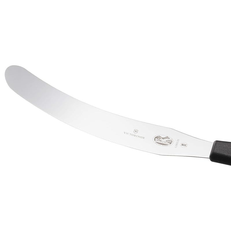 VICTORINOX Spatula, Professional Palette Knife, 20cm, Straight, Black. A spatula with optimal elasticity, essential for baking. Dishwasher safe. Swiss