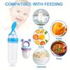 Squeezing Feeding Bottle Cup Baby Pacifier Feeding Set Silicone Cereal Food Supplement Feeder Tableware