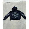 Mens Casual Hooded Sweatshirt 3D Skull Print Loose Fit Long Sleeve Winter Top Teens
