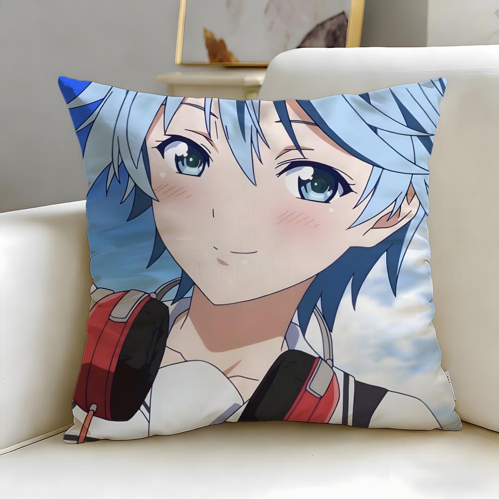 music anime Fuuka Cushion Cover Soft  EasyWash Pillow Case  Versatile for Couch Bed Travel and Office