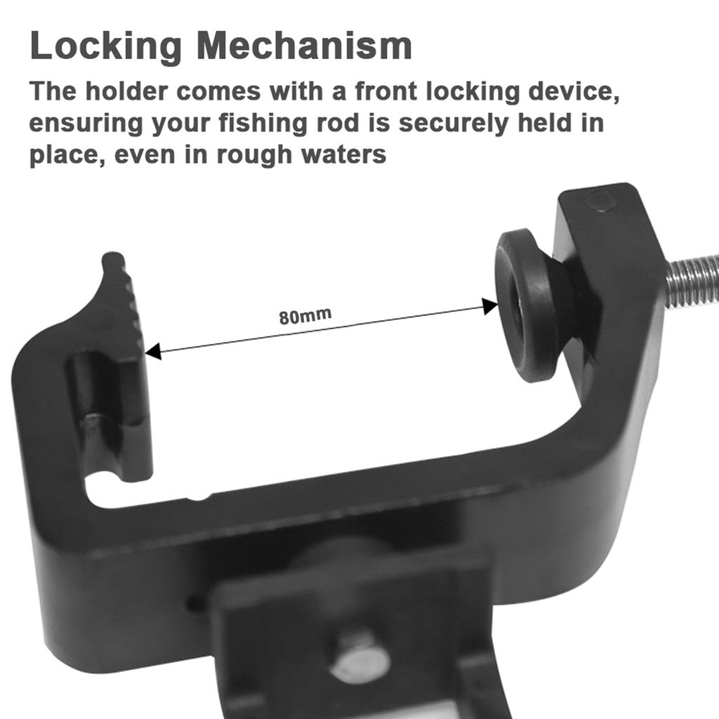 Fishing Rod Bracket 360 Degrees  Rotatable Angle Adjustable Fishing Rod Holder for Kayaks Canoes