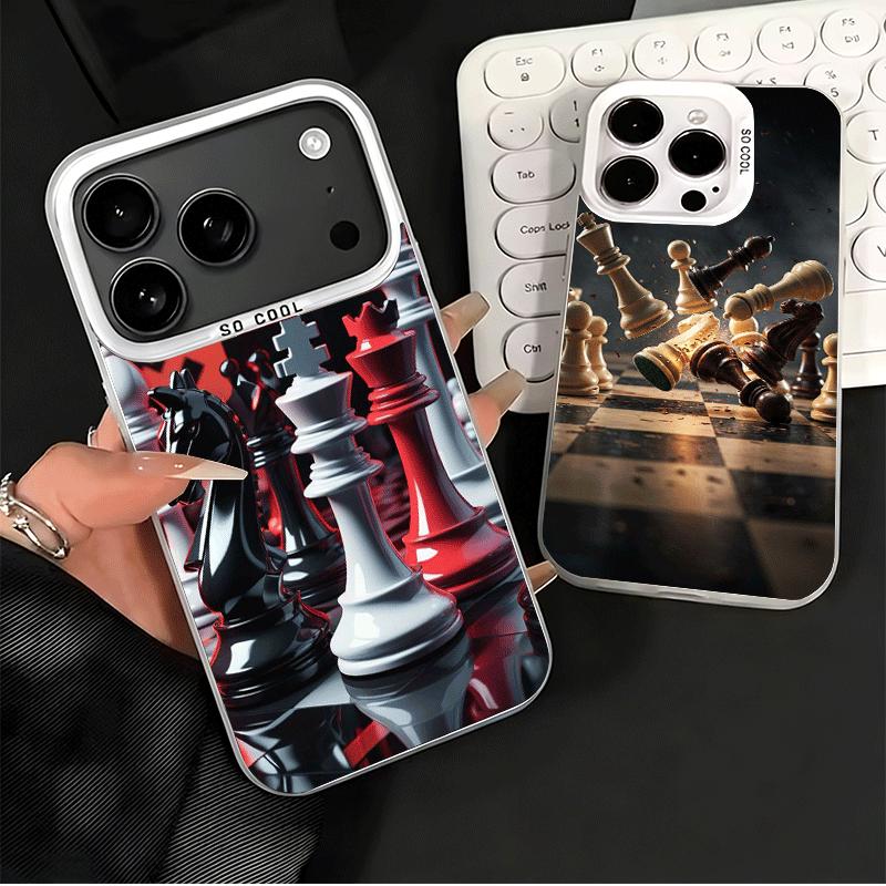 Competitive Chess Game Shockproof Phone Case for iPhone 17 Air 16 16E 15 Pro Max 14 Plus 13 Mini 12 Back Cover Anti Fall Fundas