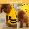 Adorable costume à capuche pour animaux de compagnie inspiré des personnages Pokémon Carapuce et Pikachu
