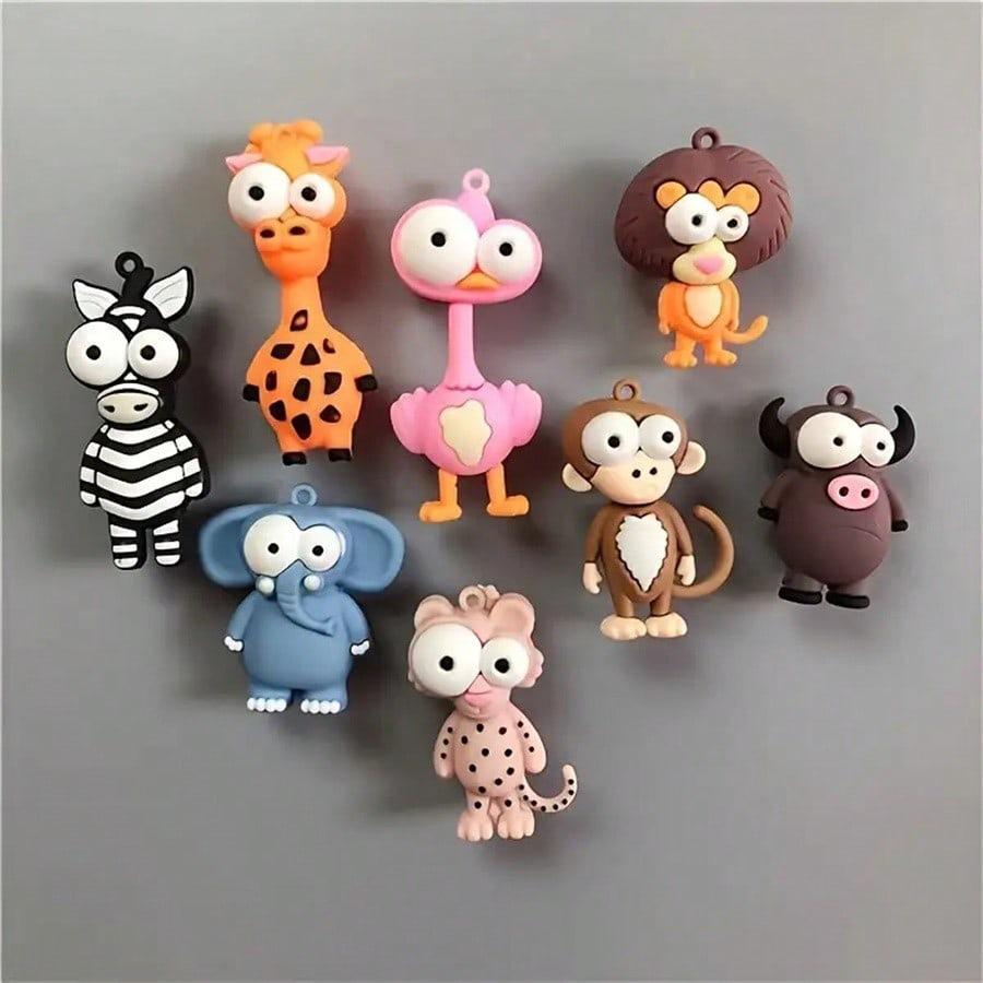 Personalized Cute Cartoon Animal Resin Refrigerator Magnets - Decorative and Functional