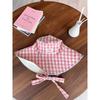 Korean Checkered Strap Fisherman'S Hat featuring A Large Brim designed for Summer A Small Sun-Protective Hat That Can Be Worn On Both Sides