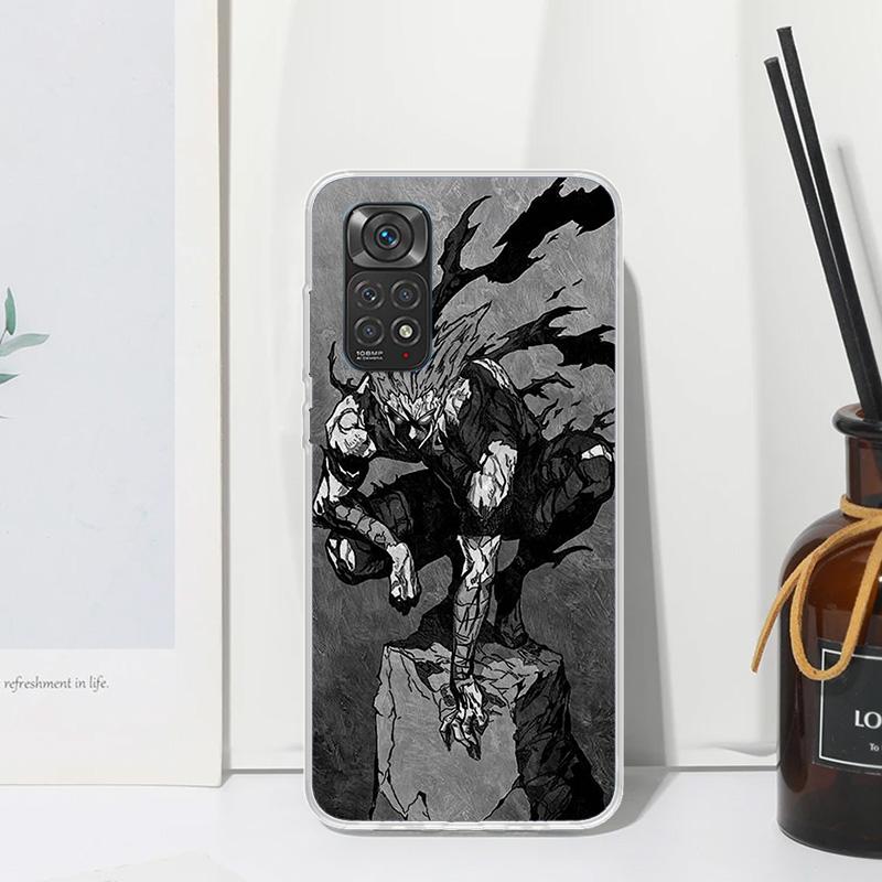 

One P-Punch-Man Garou Phone Case For Xiaomi Redmi Note 15 13 14S 14 Pro Plus 12S 11S 10S 12 11E 10 11T Art Fundas Back Cover Red Note 14 Pro Plus