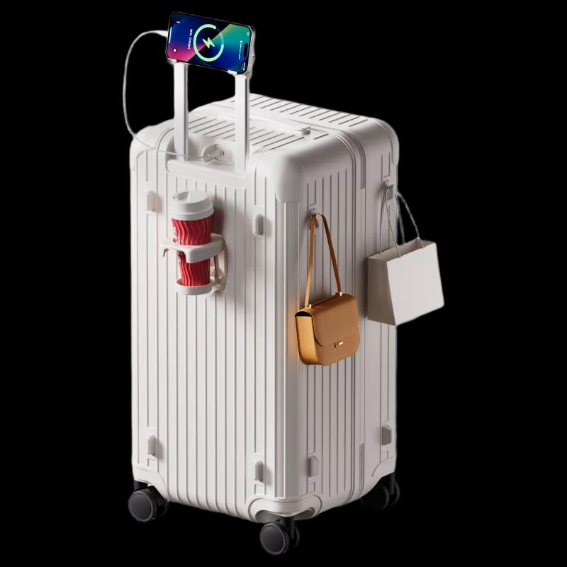 Front-Opening Expandable Travel Suitcase