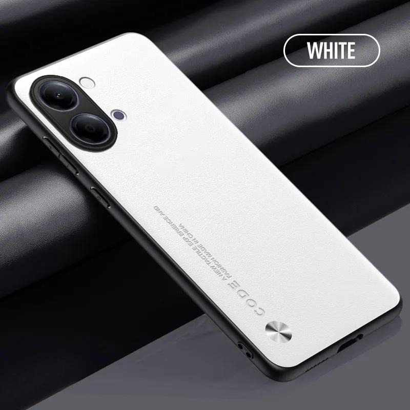 Luxury PU Leather Phone Case For VIVO Y05 Back Cover Shockproof Soft Silicone Protection Phone Case For VIVO Y05 VIVO Y05 белый