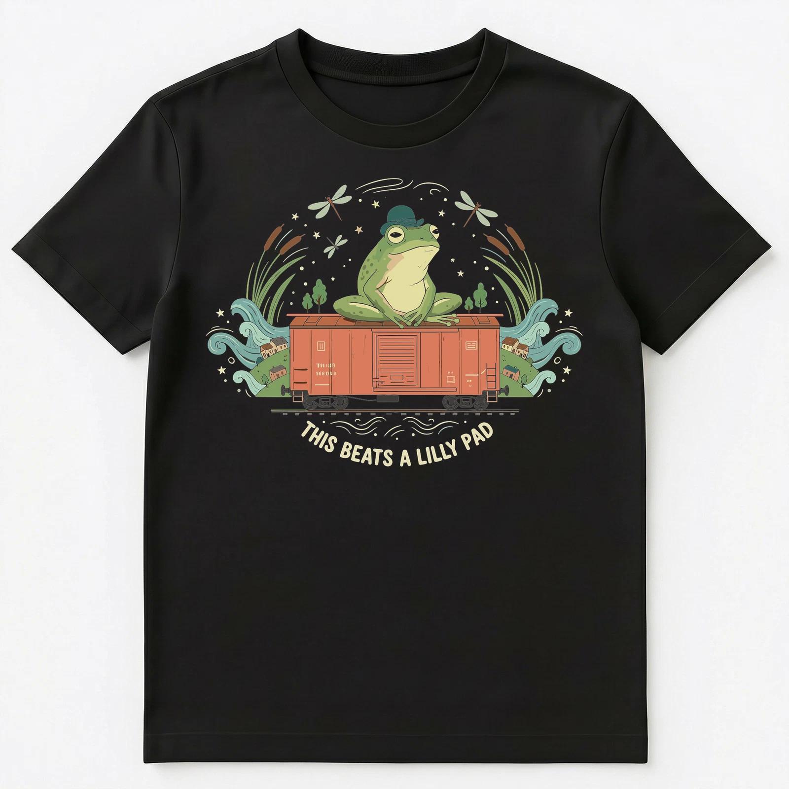 

Frog Lover Train Rider Animal Humor Unisex T-Shirt M