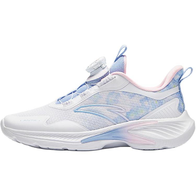 Anta Kids Mesh Comfortable Lightweight Shock Absorbing Low Top Running Shoes Men Running Shoes White Blue A22435531-4