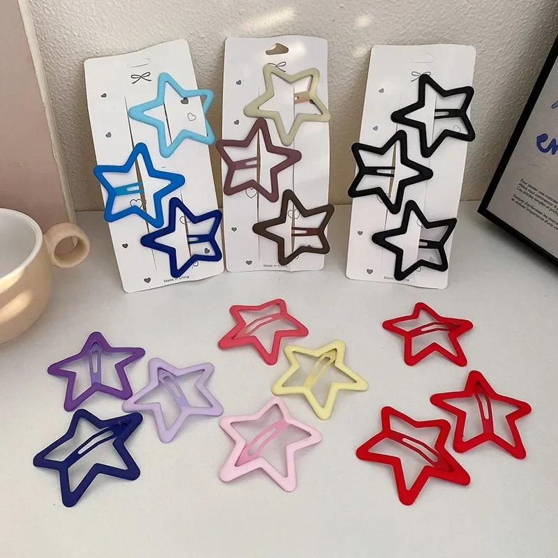 3-teilige koreanische neue große Stern BB Haarnadel Haarspangen für Mädchen Frauen Kinder Geschenk Hochzeitsparty Haarschmuck Neuer Kopfschmuck Frauen