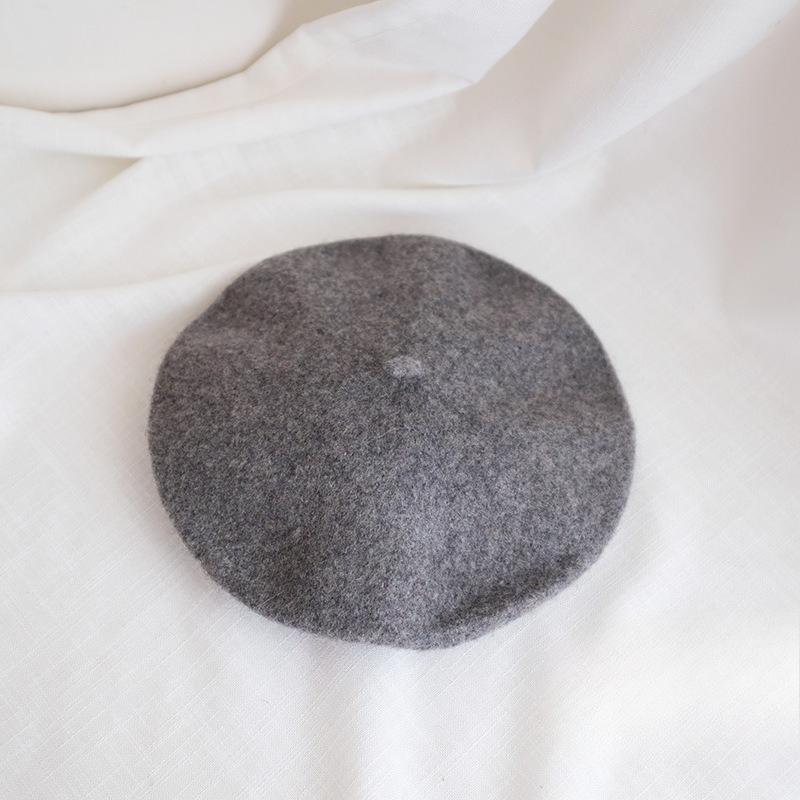 Wool Beret for Ladies Korean Style Autumn and Winter Warm  Thin and Breathable  Japanese Painter's Hat  Octagonal Hat