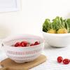 Dual Layer Rice Wash Strainer Kitchen Fruits Vegetable Cleaning Container Basket