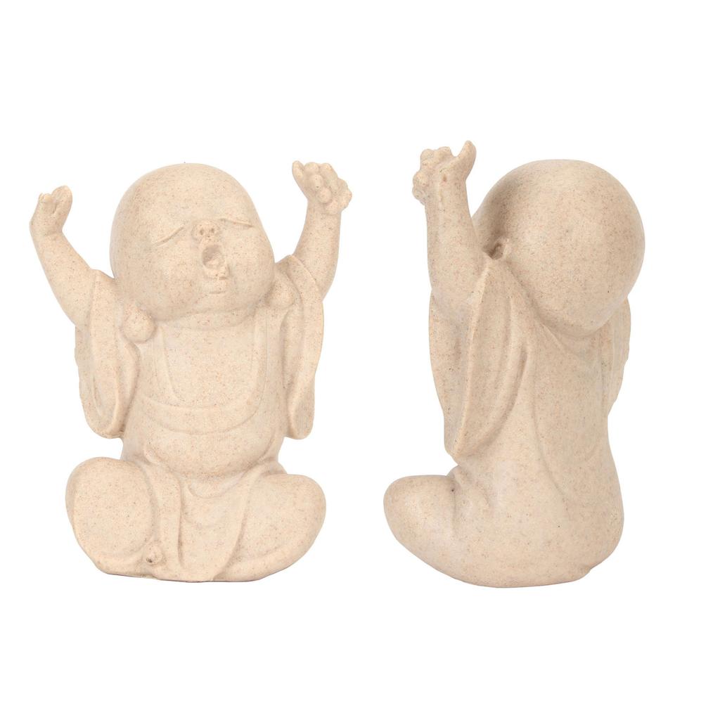 Statua Monaco Bambino Vivida Arenaria Statuetta Monaco Bambino Ornamento Statua di Buddha per Decorazione Casa e Ufficio