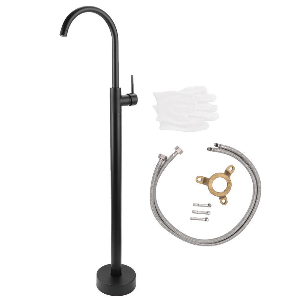 Freestanding Bathtub Faucet Corrosion Resistant Stable Shower Mixer Tap Elegant High Durability for Column Type Basin