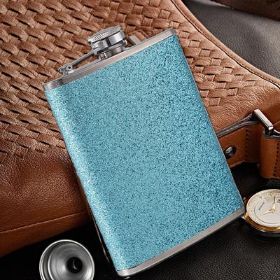 8oz Edelstahl Taschenflasche, Tragbare flache Flasche für den Außenbereich, Kleines Weinfläschchen im europäischen Stil für Herren Damen, Spirituosenkrug,