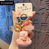 Original Buddhist Good Luck Lotus Series Wooden Fish Pig Pig Keychain Cute Delicate Resin Turtle Keychain