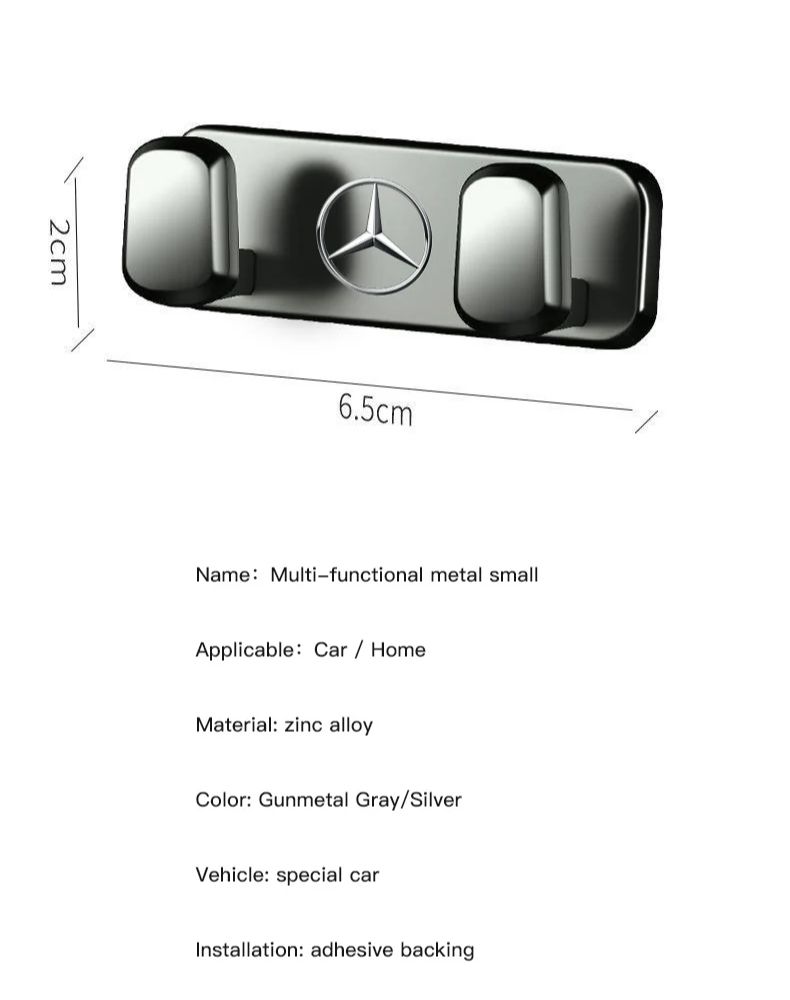 Storage Hooks For Mercedes Benz MB AMG W204 W205 W203 W211 W212 W213 W201 W210 Zinc Alloy Car Interior Organize Tool Accessories