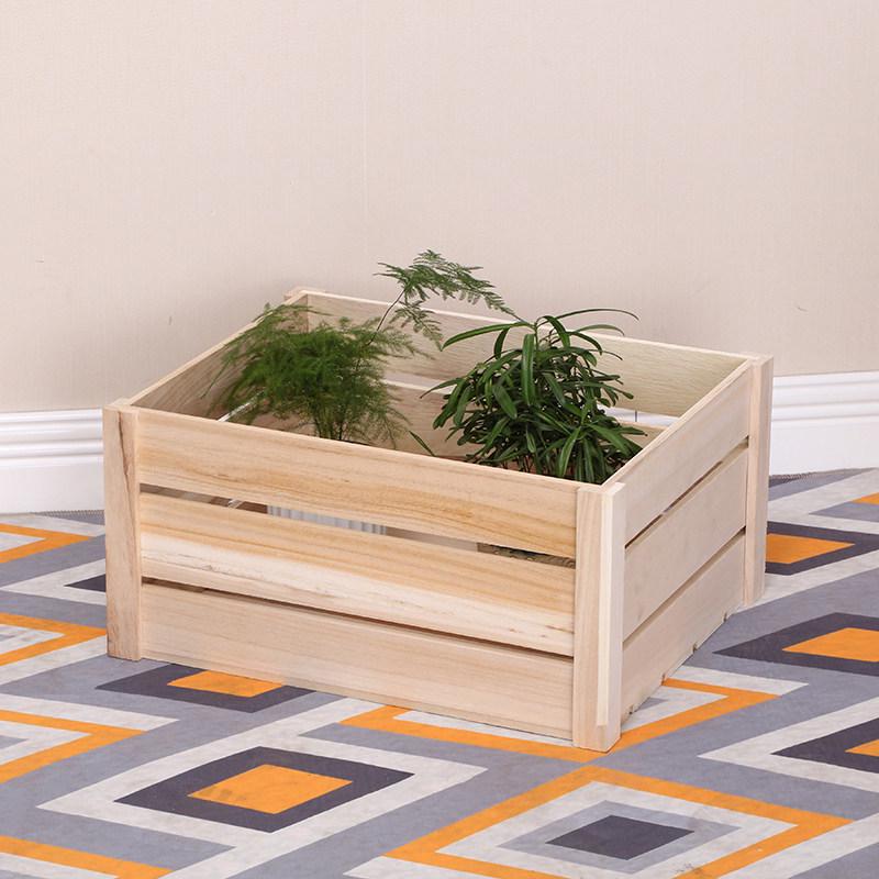 

Solid Wood Wedding Decoration & Display Box - Retro Storage for Fruit or Shop Windows Small 30*24*13cm