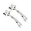 Y2K Sweet Cute Star Fringe Pendent Hair Clip Hairpin For Women Girls Punk Metal Pentagram BB Clips Barrettes Hair Accessories