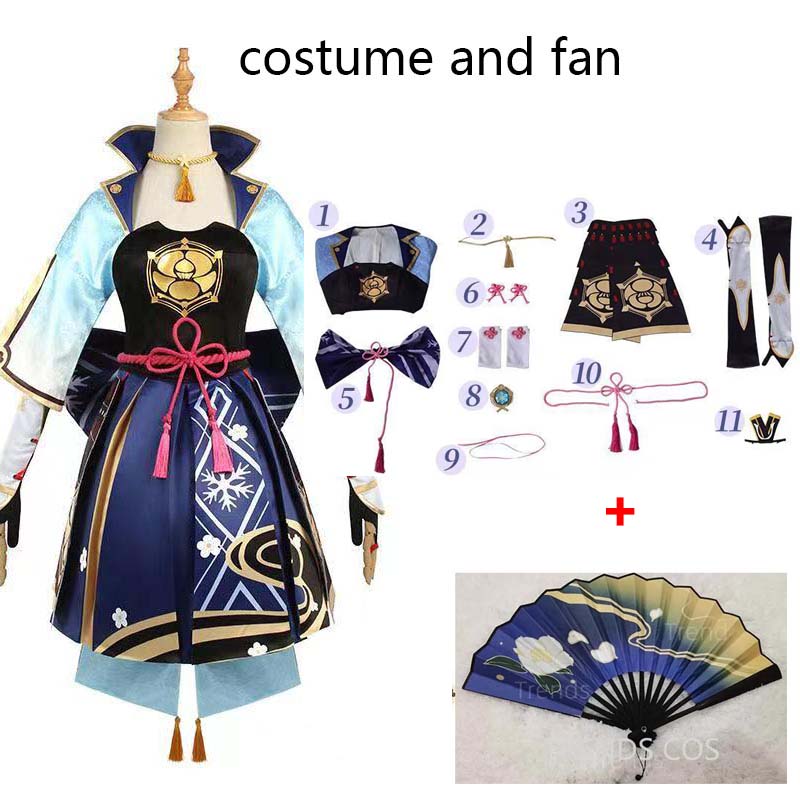 

Костюм для косплея Камисато Аяки, наряды Аяки с веером для Хэллоуина, косплея, аниме, ролевых игр, Comic Con S