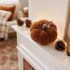 Yousheng Plush Pumpkin, with Maple Leaf Decor Halloween Decoration, 3D Pumpkin Throw Pillow, Soft Cute Harvest Festival Home