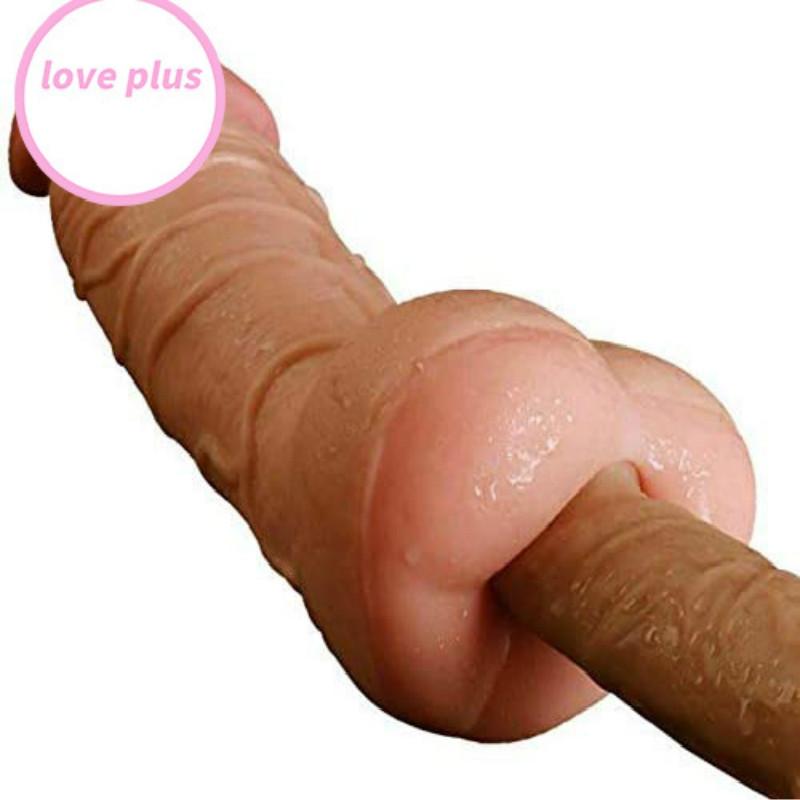 Sex Toys 3 In 1 Condom Male Anal Masturbation Penis Extension Simulation Dildo