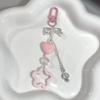 Heart Star Beaded Keychain Pendant Cute Decoration Pendant Keyring Charm