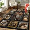 Dinosaur Collection Pattern Rug Floor Mat for Living Room or Bedroom Soft and Comfortable Carpet a Gift for Birthday and Holiday.