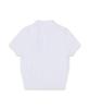 POLO RALPH LAUREN Cable Knit Cotton Crop Polo Shirt - White
