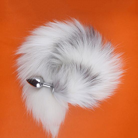 Faux Fox Tail Metall Anal Butt Plug Erwachsene Masturbation Sex Spielzeug Prostata Massagegerät