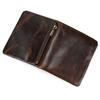 Premium Oil Wax Leather Bi-fold Wallet with Coin Pocket & Multiple Card Slots