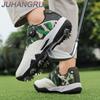 Professionelle Herren-Golfschuhe Fester Knopf Freizeit-Wettkampf-Trainingsschuhe Atmungsaktiv Unisex-Golfschuhe mit Spikes