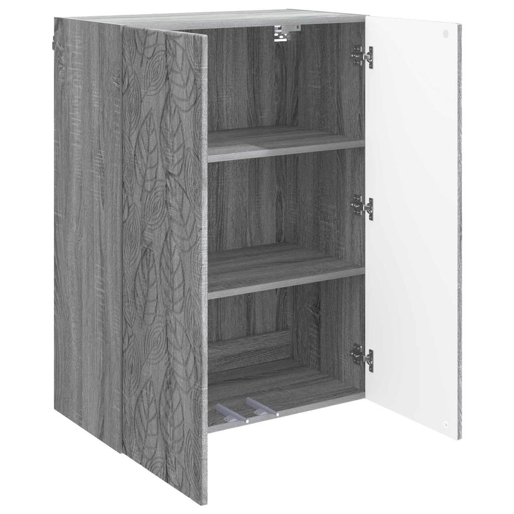 Wall Mounted Cabinet Grey Sonoma 66 x 34.5 x 90 cm Particleboard