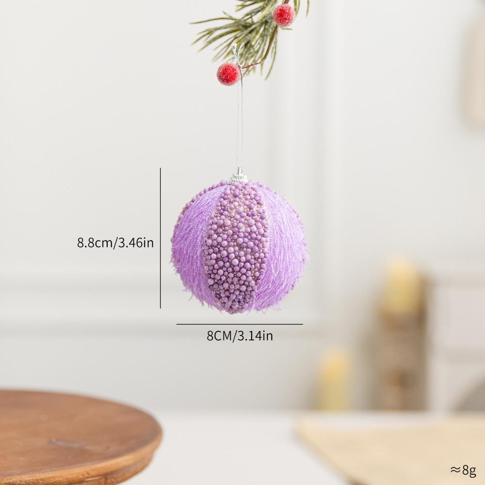 Purple Color Christmas Tree Ornaments Plastic Material Christmas Spheres Holiday Decor