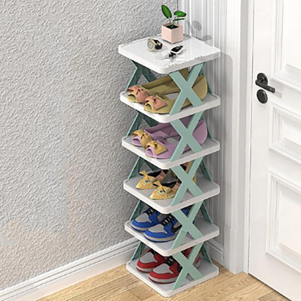 4/6-Layer Shoe Rack Multi Layer Shoes Storage Organizer Removable Space Saving Shoe Shelf Plastic Shoes Cabinets Home Supplies
