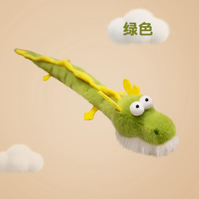 

Creative Twisting Dragon Snapping Circle Plush Toy Doll Lying Down Dragon Hand Doll Children Accompany Soothing Doll 60cm（0.1kg） зелений