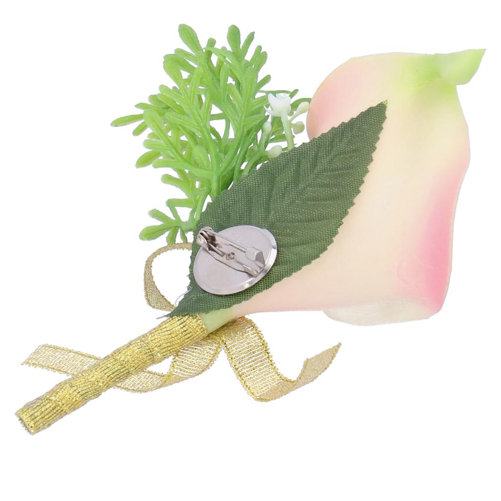 Artificial Flower Wedding Corsage Groom   Boutonniere Brooch Wedding Party Decor